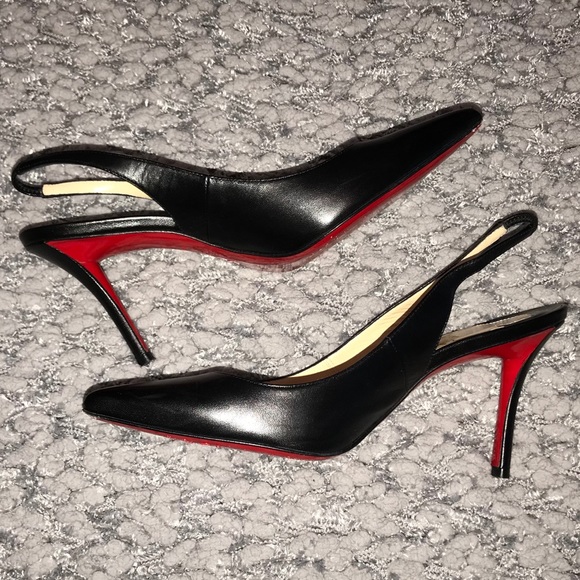 Christian Louboutin Apostrophy Sling 85 KID heels - Picture 2 of 3